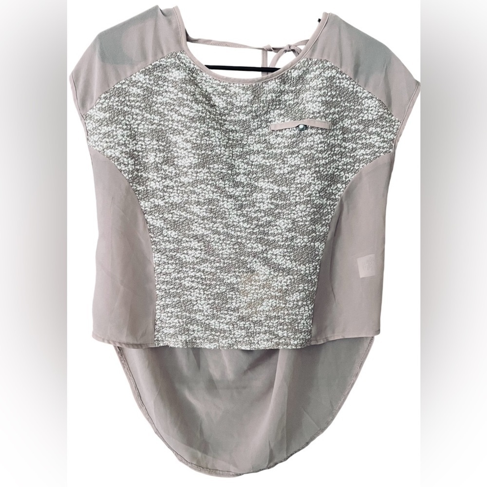 NWT! Ina Peach Colored Sheer Halter Back Tie Top/Small